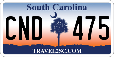 SC license plate CND475