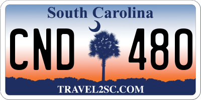 SC license plate CND480