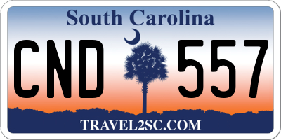 SC license plate CND557