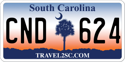 SC license plate CND624