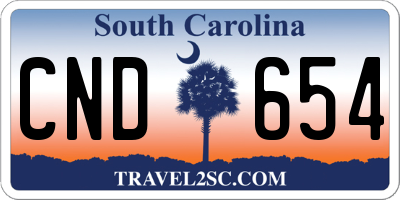 SC license plate CND654