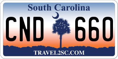 SC license plate CND660