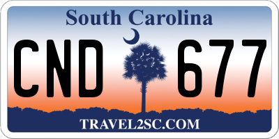 SC license plate CND677