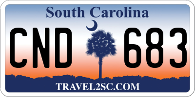 SC license plate CND683