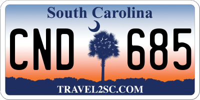 SC license plate CND685