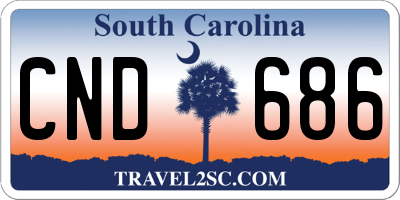 SC license plate CND686