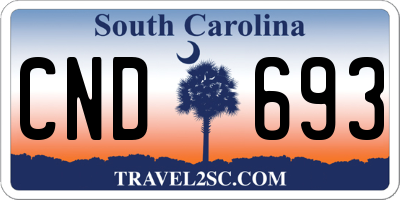 SC license plate CND693