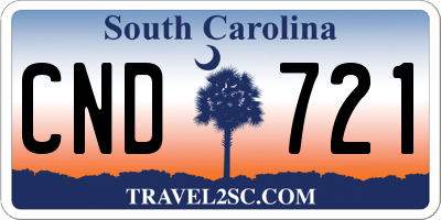 SC license plate CND721