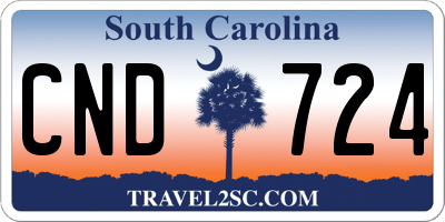 SC license plate CND724