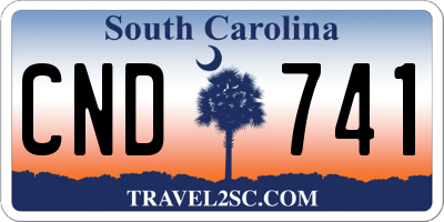 SC license plate CND741