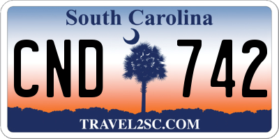 SC license plate CND742