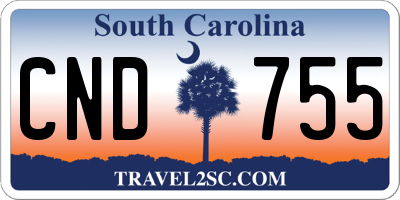 SC license plate CND755