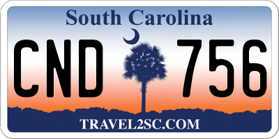 SC license plate CND756