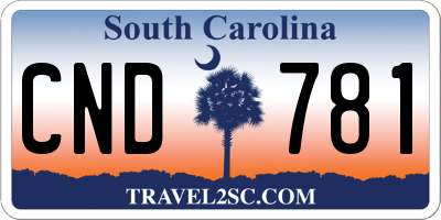SC license plate CND781