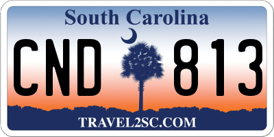 SC license plate CND813