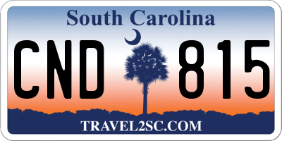 SC license plate CND815
