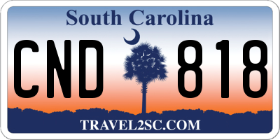 SC license plate CND818