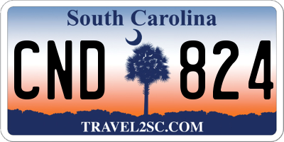 SC license plate CND824