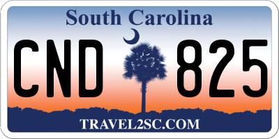 SC license plate CND825