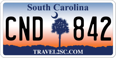 SC license plate CND842