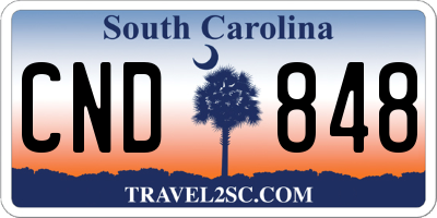 SC license plate CND848