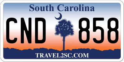 SC license plate CND858