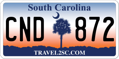 SC license plate CND872