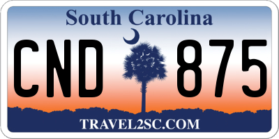 SC license plate CND875
