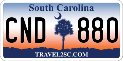 SC license plate CND880