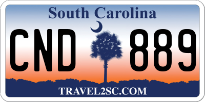 SC license plate CND889