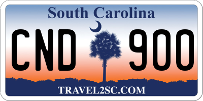 SC license plate CND900