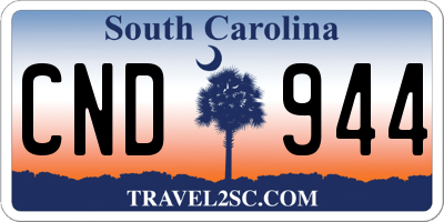 SC license plate CND944