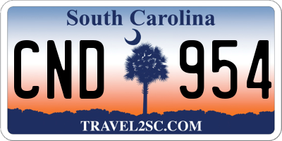 SC license plate CND954