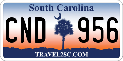 SC license plate CND956
