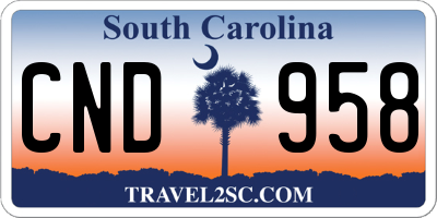 SC license plate CND958