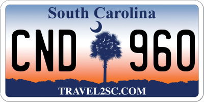 SC license plate CND960