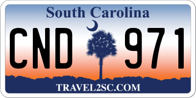 SC license plate CND971