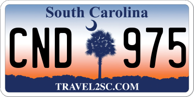 SC license plate CND975