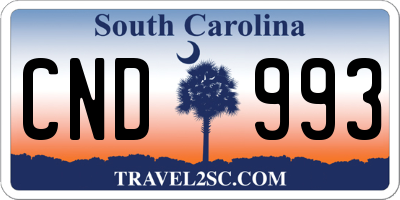 SC license plate CND993