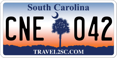 SC license plate CNE042