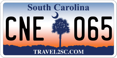 SC license plate CNE065