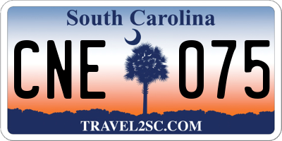 SC license plate CNE075