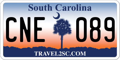 SC license plate CNE089