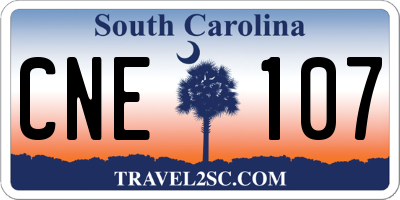SC license plate CNE107