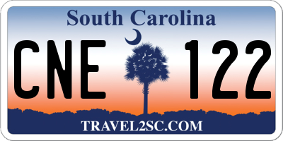 SC license plate CNE122