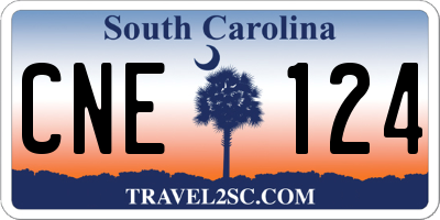 SC license plate CNE124