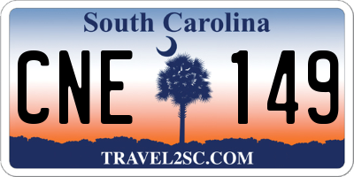 SC license plate CNE149
