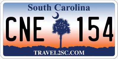 SC license plate CNE154