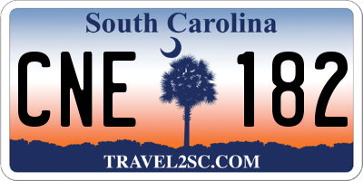 SC license plate CNE182