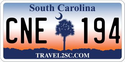 SC license plate CNE194